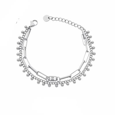 Bracciale Donna Liu Jo Acciaio Catena Doppio Filo LJ2999