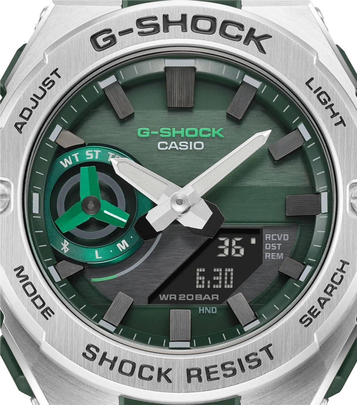 Orologio Uomo Casio G-Shock Acciaio Quarzo Cronografo Verde GST-B500AD-3AER