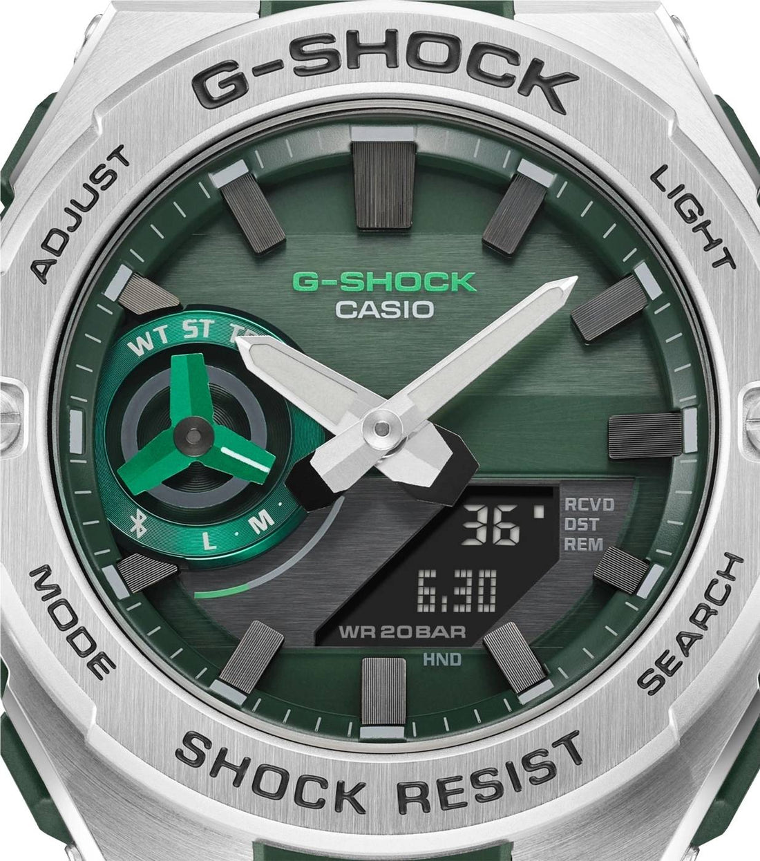 Orologio Uomo Casio G-Shock Acciaio Quarzo Cronografo Verde GST-B500AD-3AER
