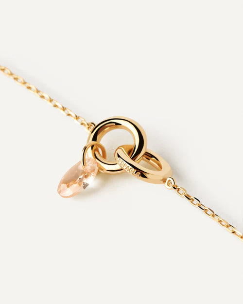 Bracciale Donna PDPaola Argento Dorato 925 Zircone Rosa Pesca PU01-776-U
