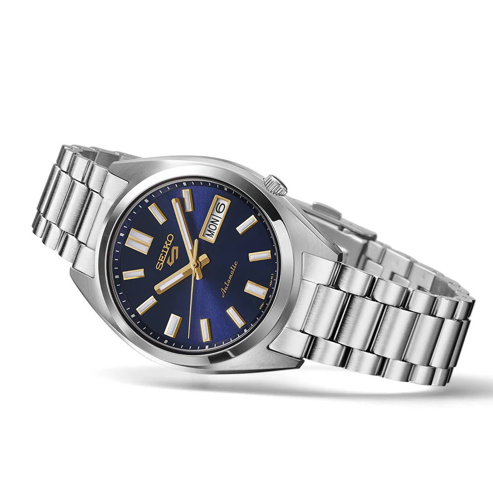 Orologio Uomo Seiko 5 Automatico Blu Riedizione Anni 70 SRPL55K1
