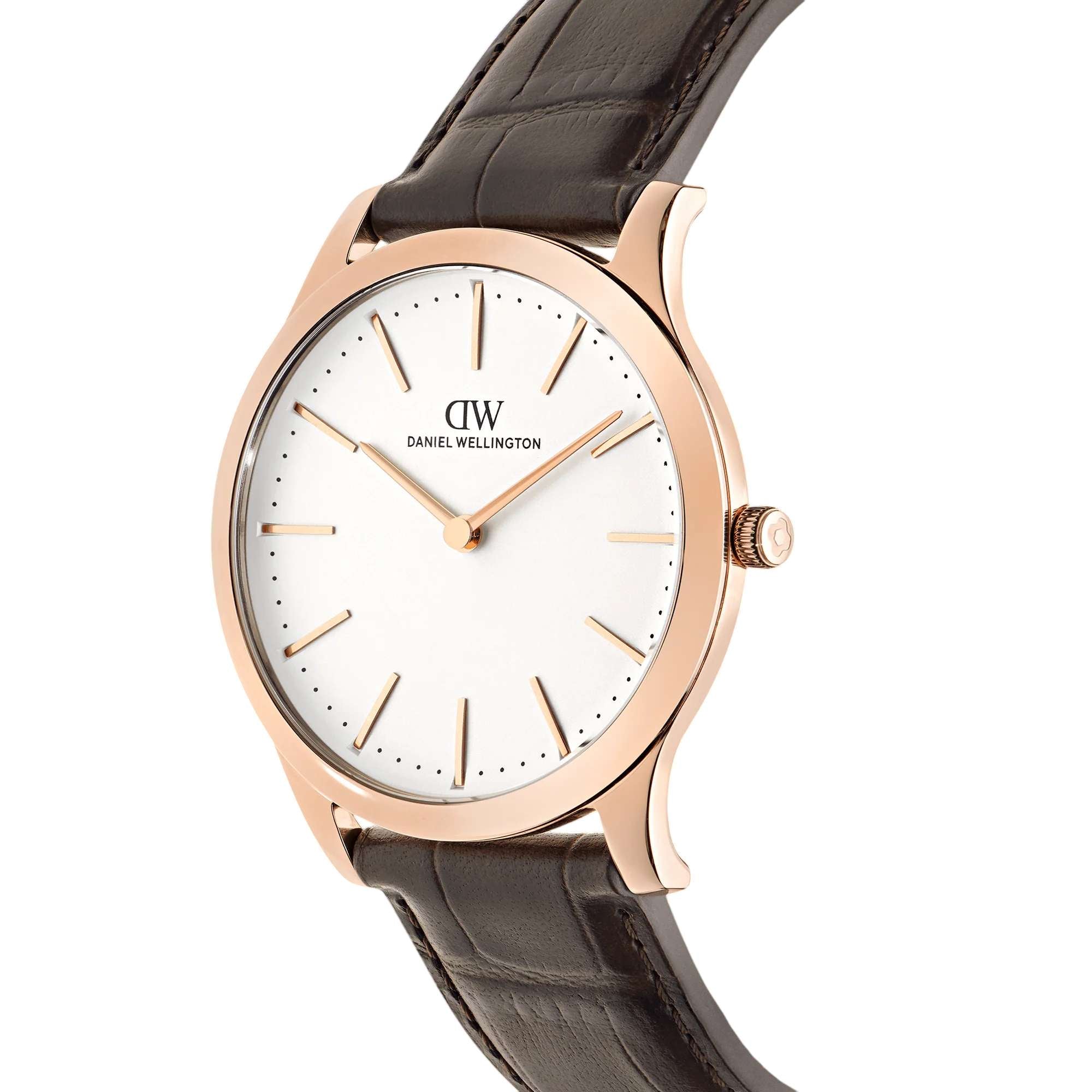 Orologio Uomo Daniel Wellington Pathfinder Pelle Marrone Acciaio Rosè DW00100984