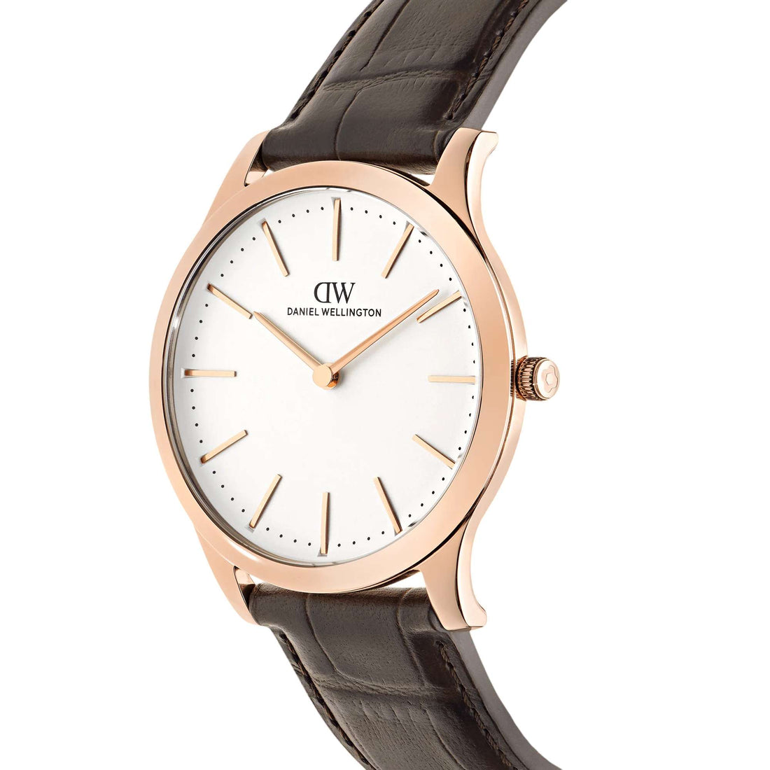 Orologio Uomo Daniel Wellington Pathfinder Pelle Marrone Acciaio Rosè DW00100984