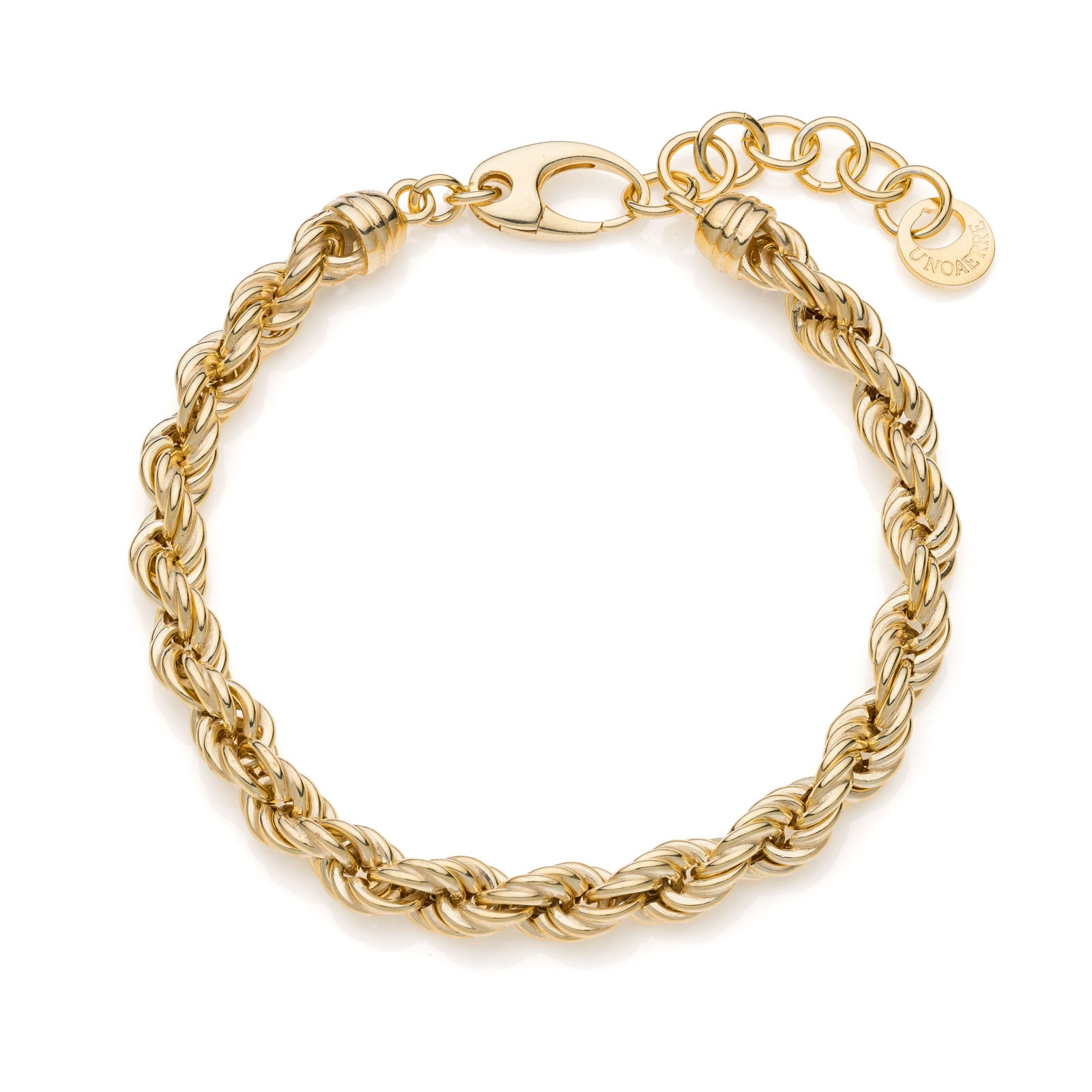 Bracciale Donna Unoaerre Argento 925 Dorato Maglia Funetta Corda 551001