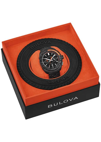 Orologio Uomo Bulova Racer Nero Edizione Speciale Pelle 98B428