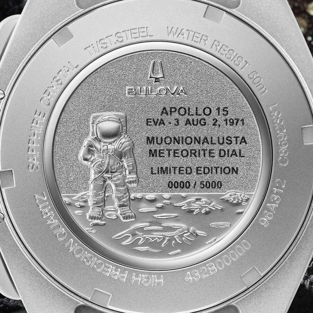 Orologio Uomo Bulova Lunar Pilot Edizione Limitata Meteorite Nero 96A312