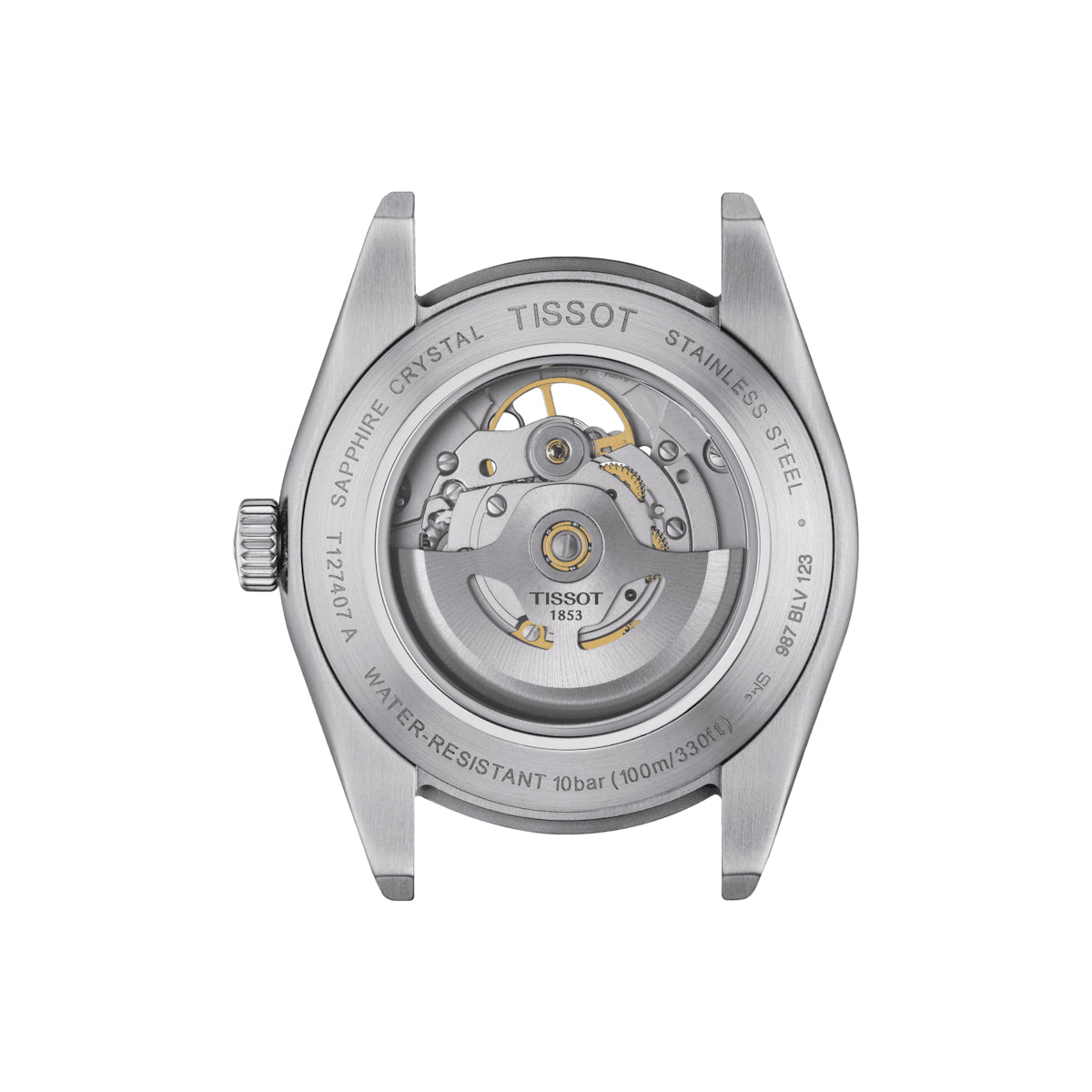 Orologio Uomo Tissot Acciaio Gentelman Open Heart Blu Powermatic 80 T1274071104101