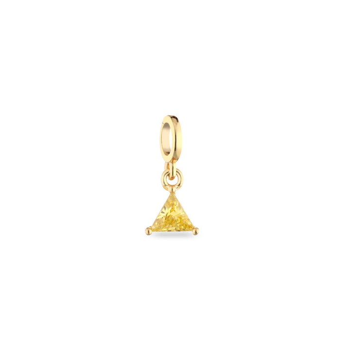 Ciondolo Donna Laura P. Argento Dorato 925 Pietra Gialla Triangolo PEN0235GG