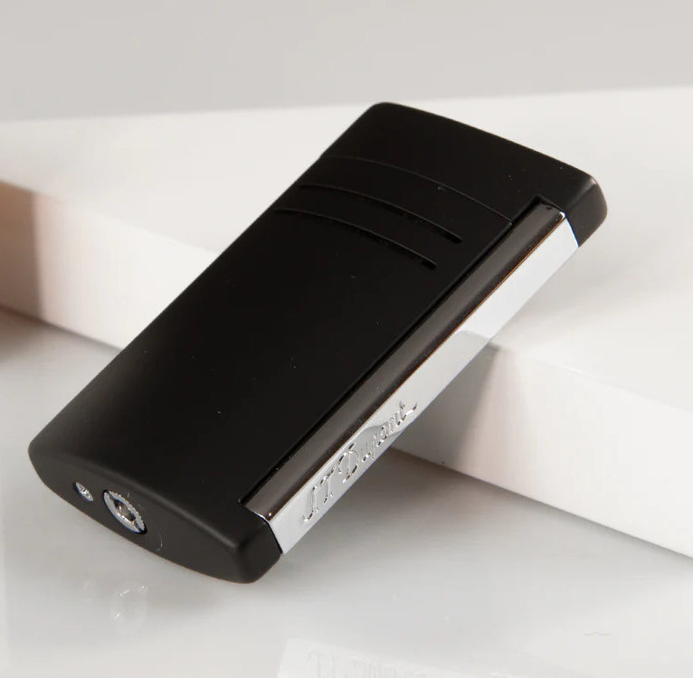 Accendino Unisex Dupont New MaxiJet Fiamma Acciaio Satinato Nero 020003N