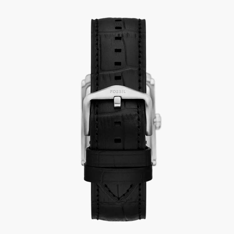 Orologio Uomo Fossil Carraway Quarzo Solo Tempo Acciaio Pelle Nero Numeri Romani FS6078