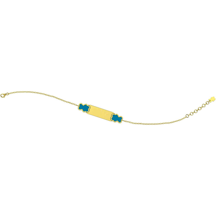 Bracciale Bimbo Nanan Oro 9 KT Personalizzabile Orsi Celesti NGLD0023