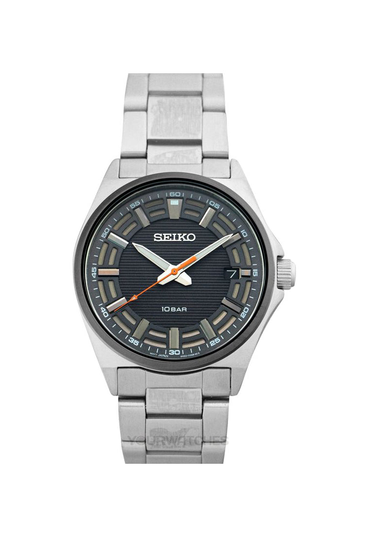 Orologio Uomo Seiko Quarzo Solo Tempo Data Acciaio Satinato SUR507P1