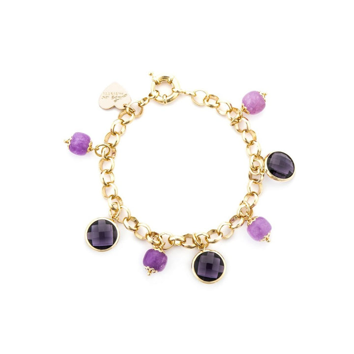 Bracciale Donna Acciaio dorato 4US cesare paciotti con Quarzi ametista 4UBR7644W