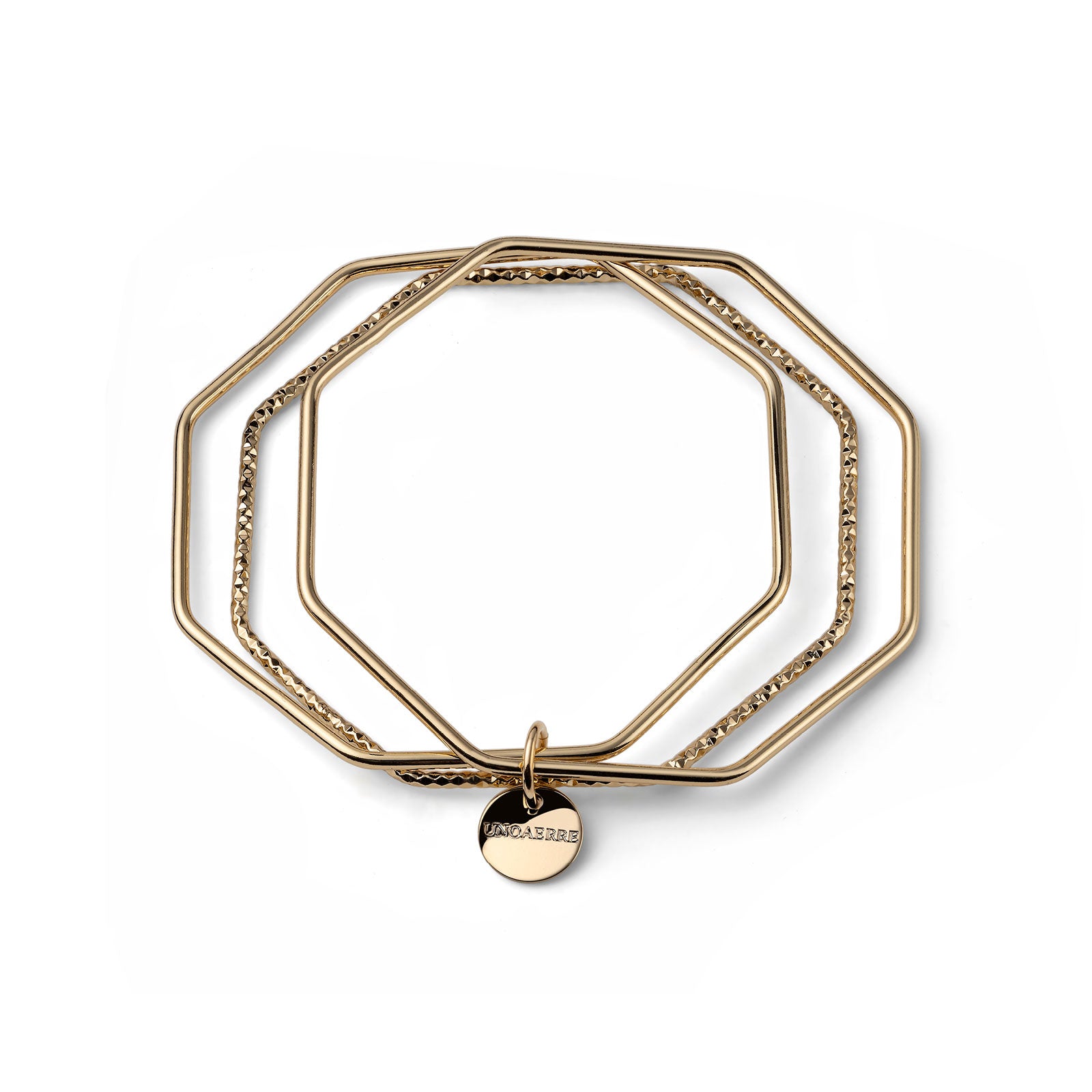 Bracciale Donna Unoaerre Bronzo Dorato 3 pezzi Rigido 20 CM 581466