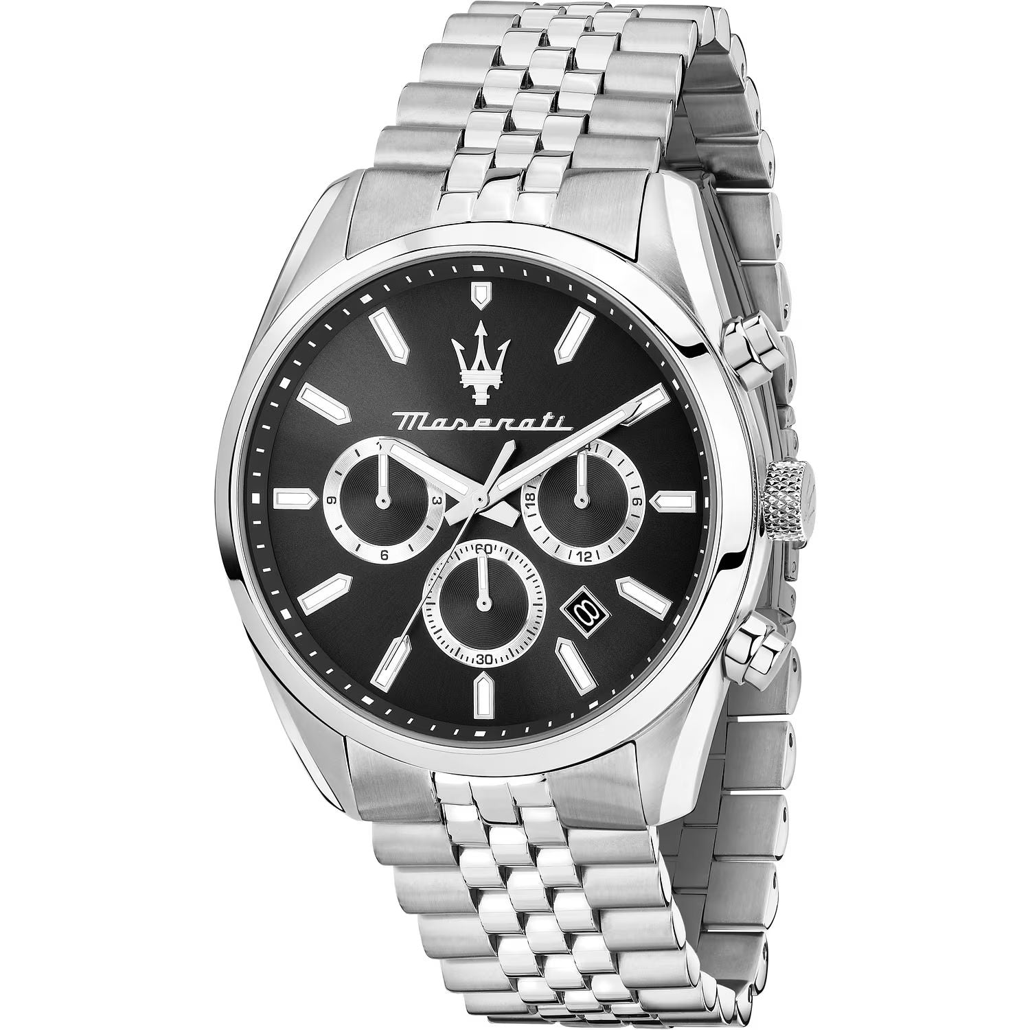 Orologio Uomo Maserati Acciaio Lucido Quarzo Nero Crono R8853151022