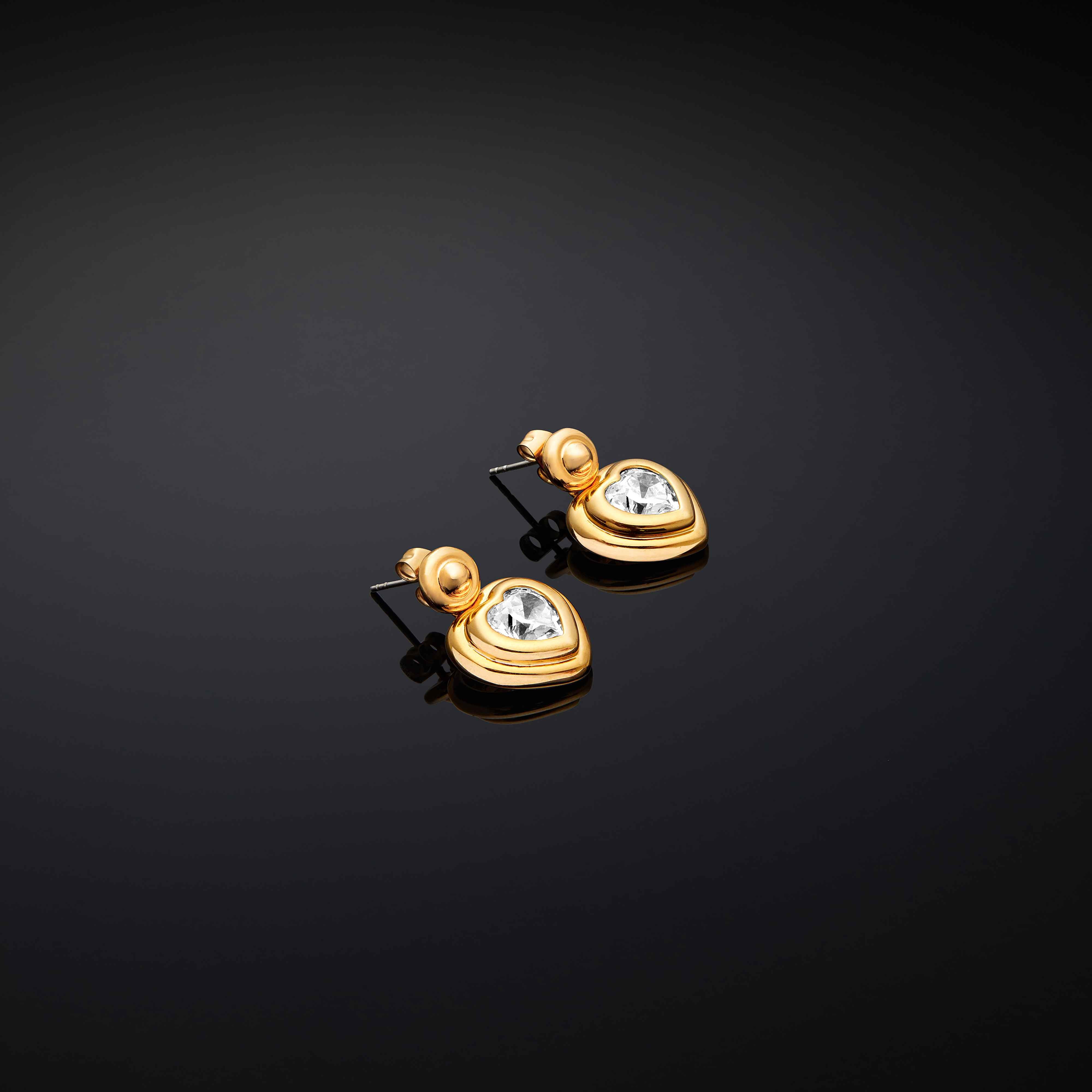 Orecchini Donna Chiara Ferragni Acciaio Dorato Cuore Zircone Bianco J19AXP04