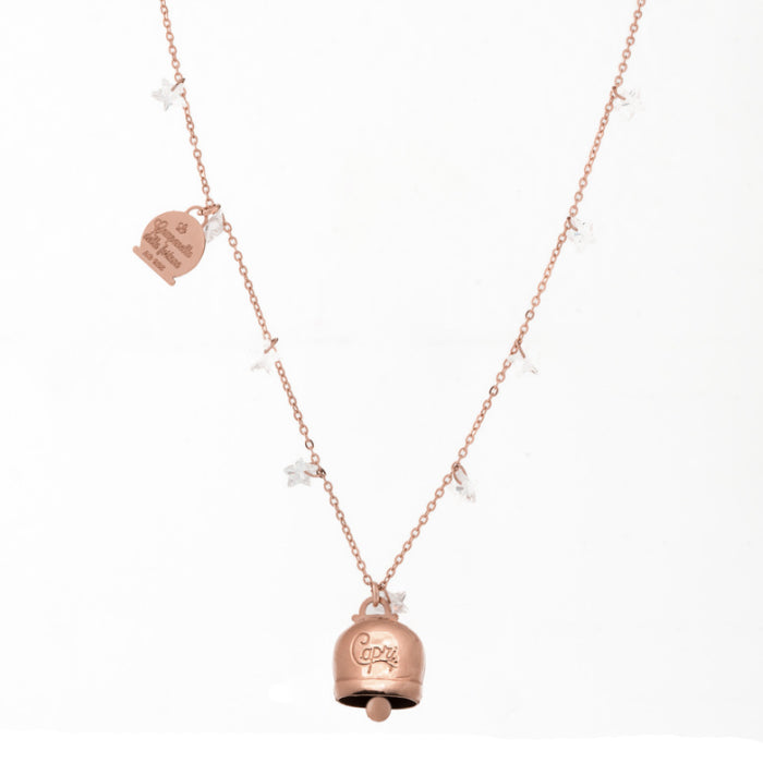 Collana La Campanella di Capri Argento Porta Fortuna Doppia Campana CSWD2-ROS