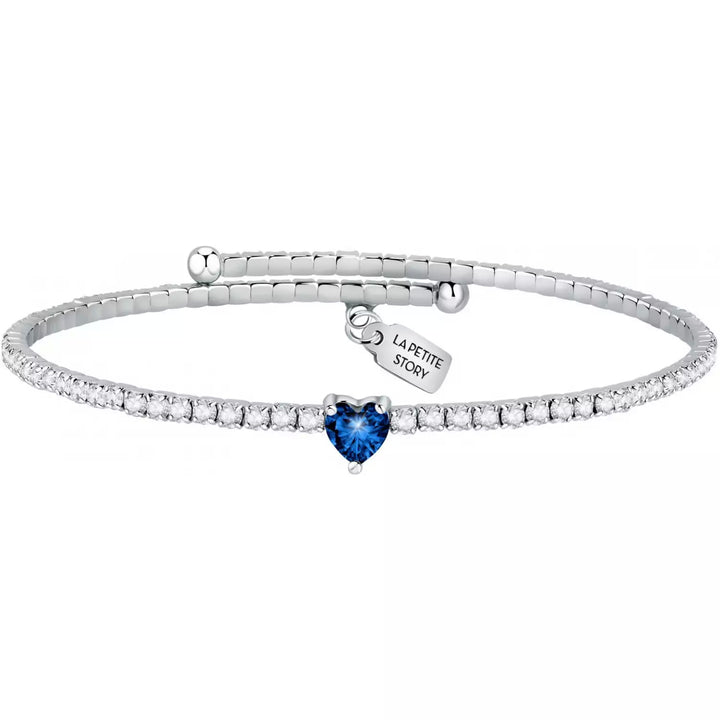 Bracciale Donna La Petite Story Acciaio Con Zirconi Bianchi E Cuore Zircone Blu LPS05ASD21