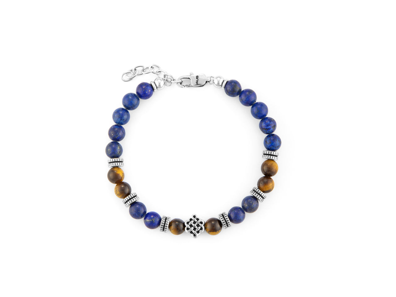 Bracciale Uomo 4US Cesare Paciotti Pietra Blu Occhio di Tigre 4UBR6235