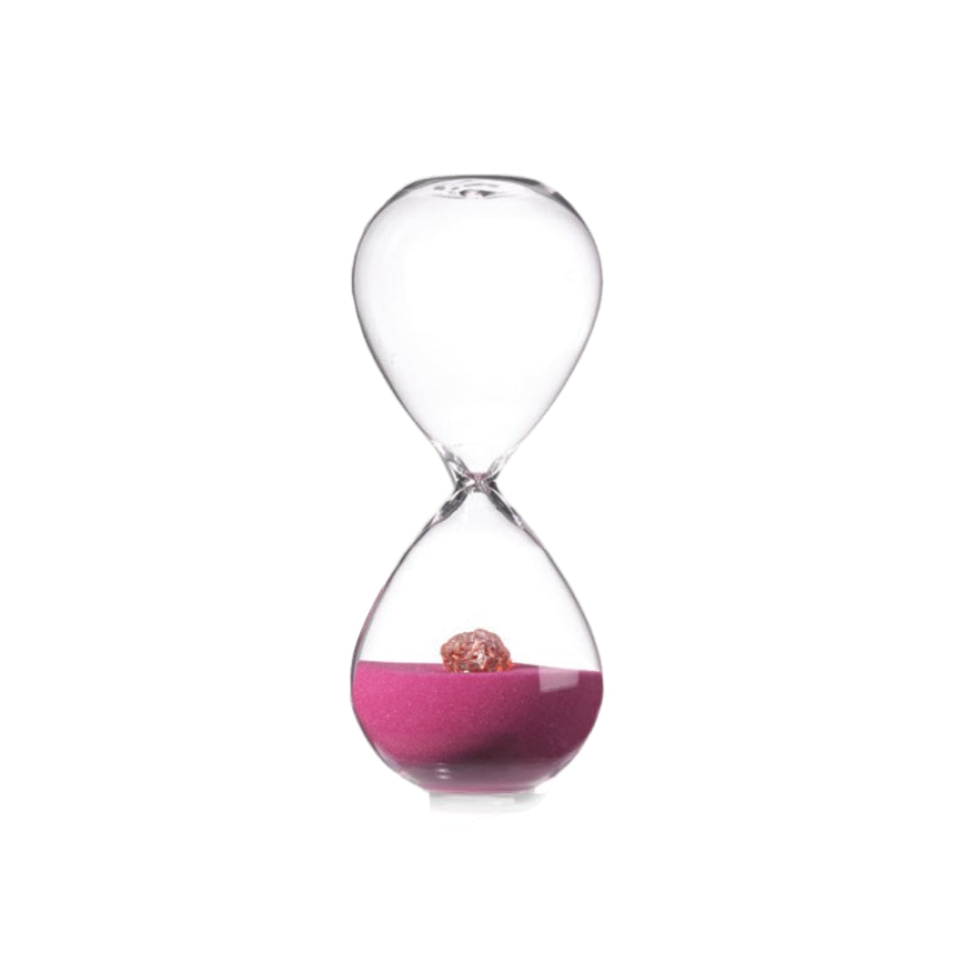 Centrotavola Cristallo Clessidra Nodo Rosa cm 26 OL02857