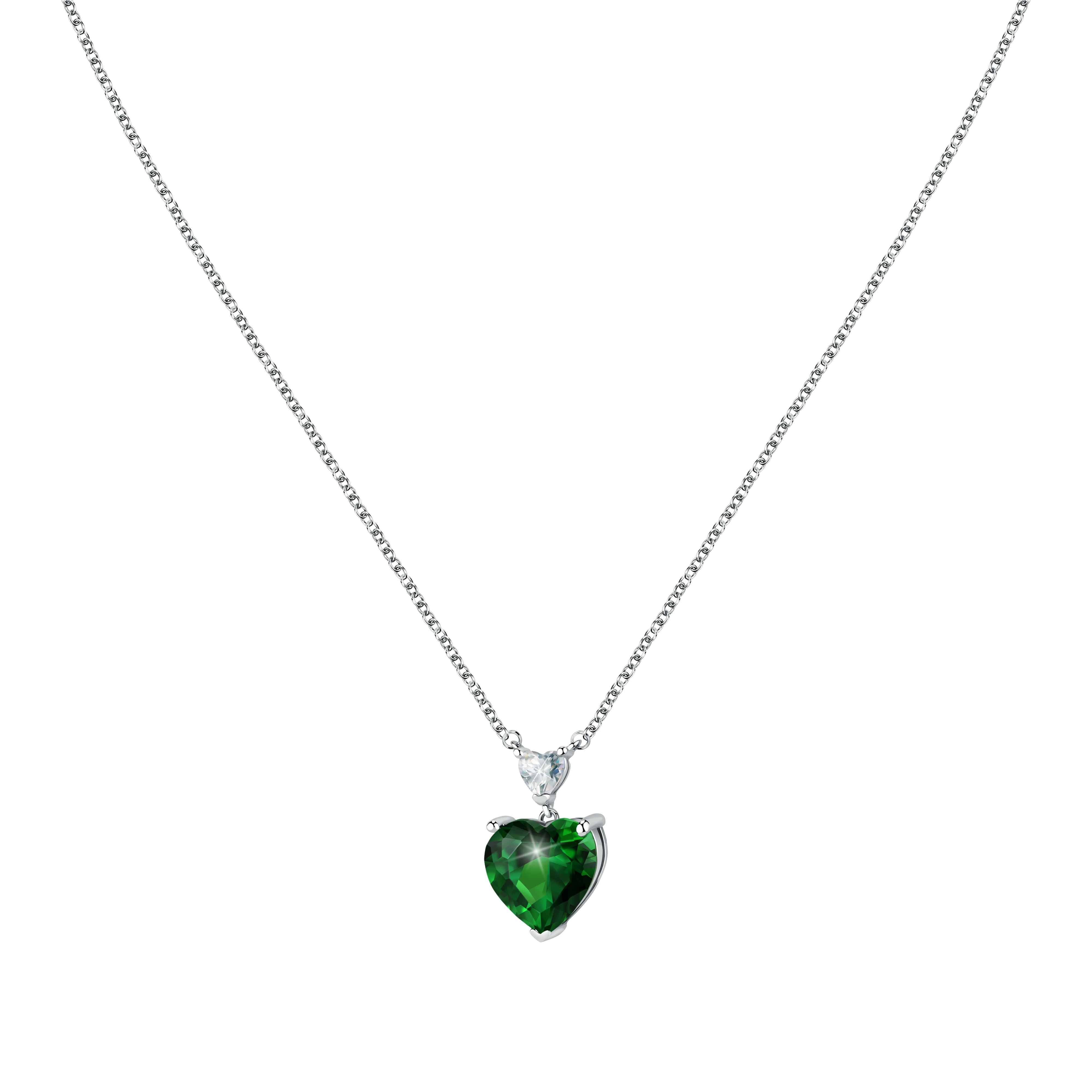 Collana Donna Chiara Ferragni Catenina Zircone Cuore Verde