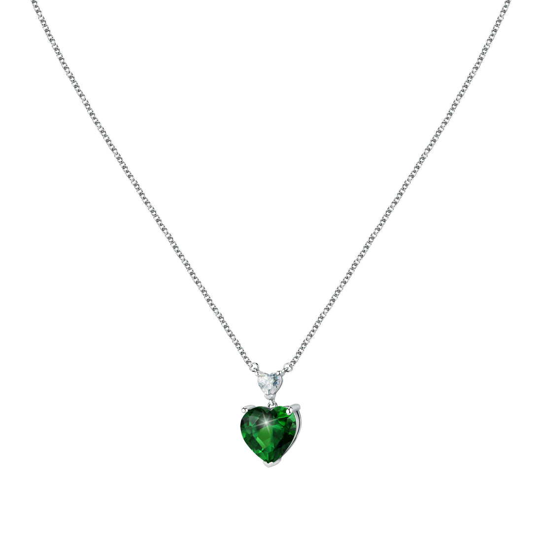 Collana Donna Chiara Ferragni Catenina Zircone Cuore Verde