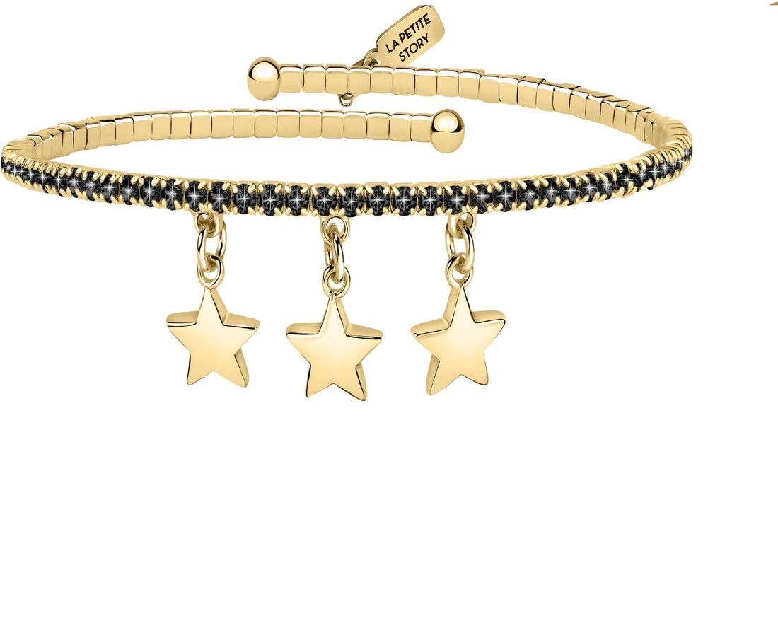 Bracciale semirigido donna con pietre zirconi neri la petite story
