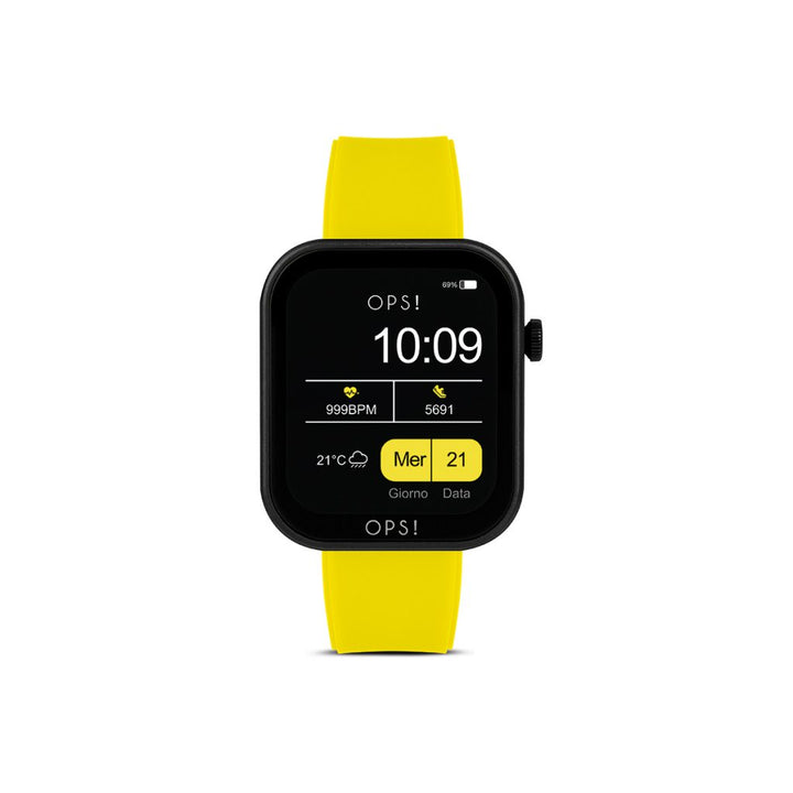 Orologio Uomo Ops Smartwatch Active Call Nero Giallo OPSSW-32