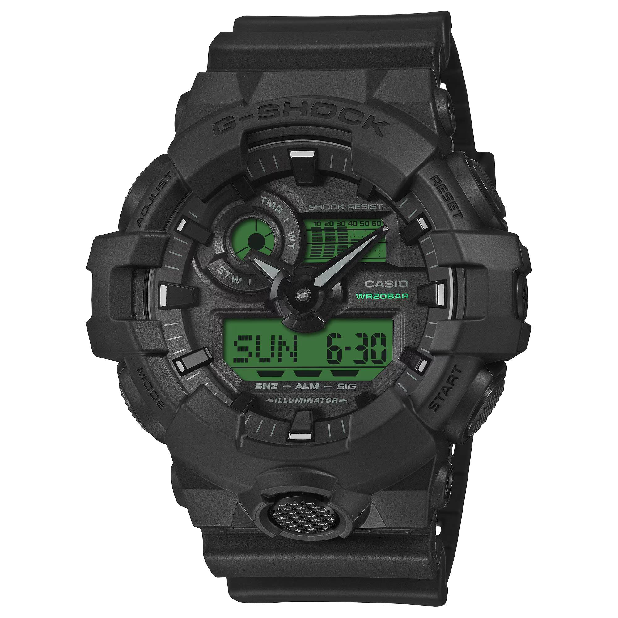 Orologio Uomo Casio G-SHOCK Nero Verde GA-700BEG-1AER