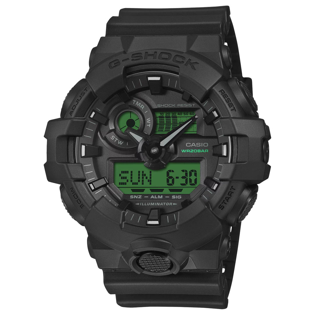 Orologio Uomo Casio G-SHOCK Nero Verde GA-700BEG-1AER
