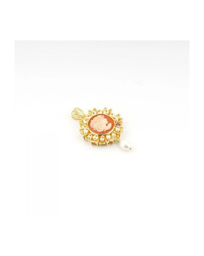 Ciondolo Donna Cameo Italiano Perla Acqua Dolce P913-R