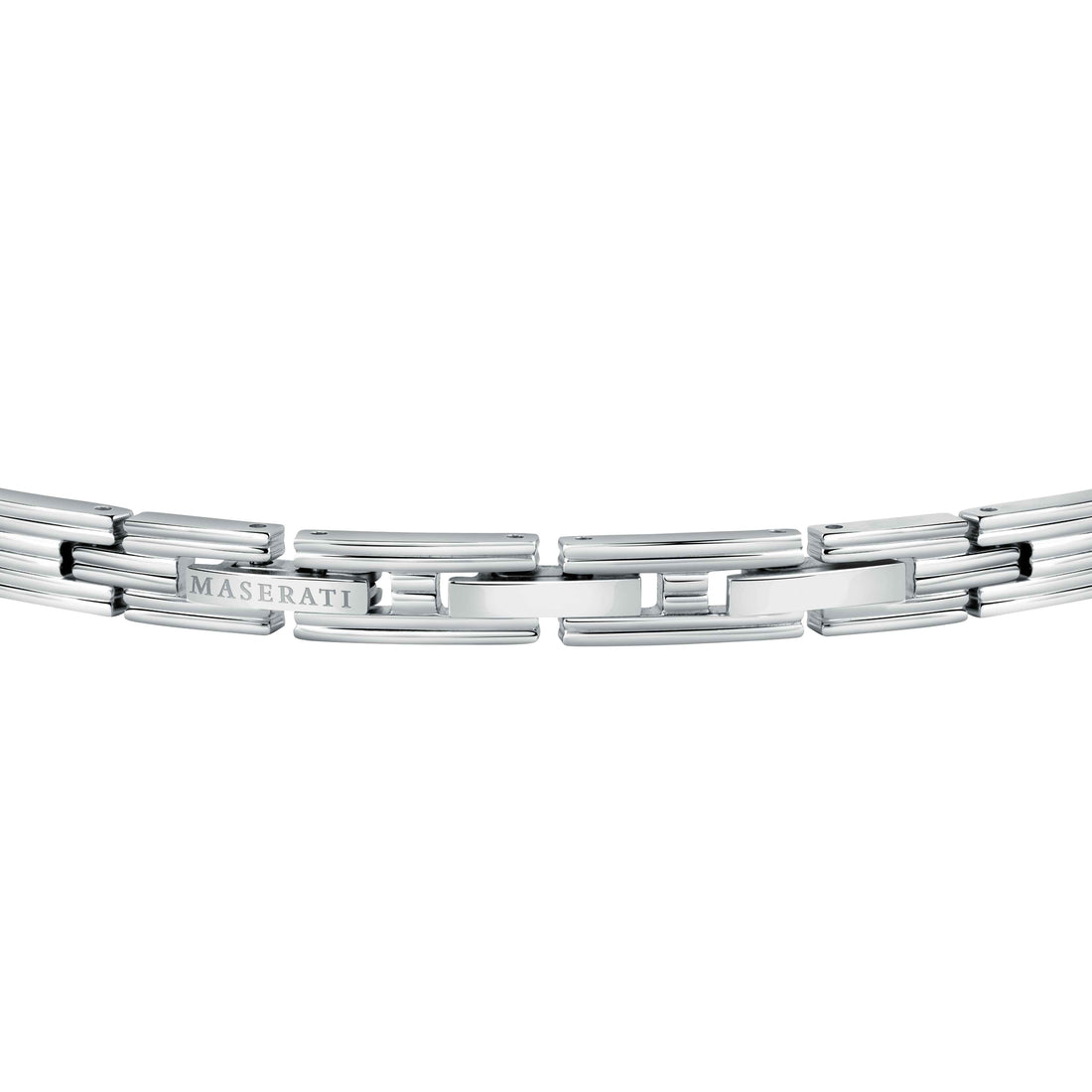 Bracciale Uomo Acciaio Maserati Semirigido Targhetta Centrale Logo Rosè JM121ATK12