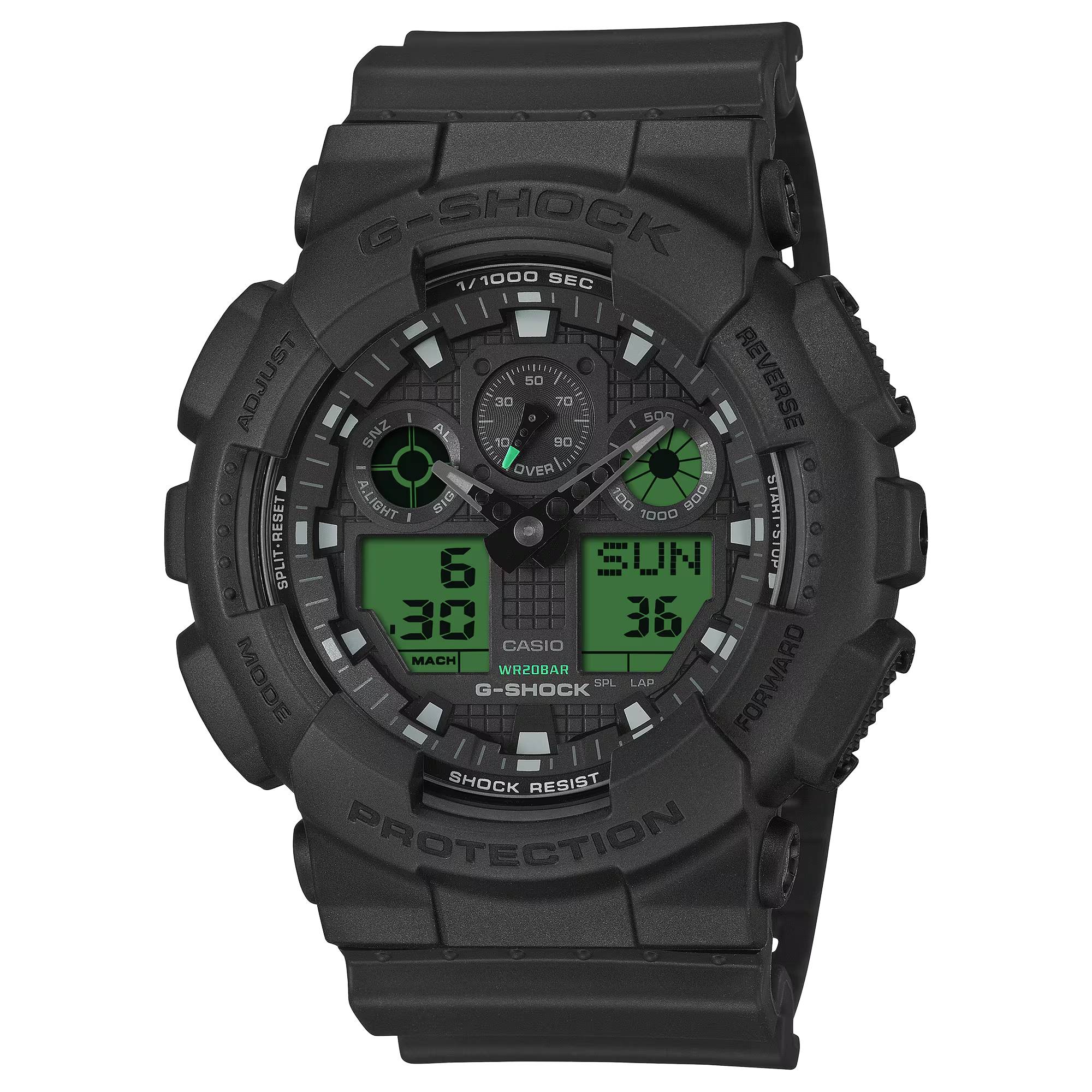 Orologio Uomo Casio G-SHOCK Nero Verde GA-100BEG-1AER
