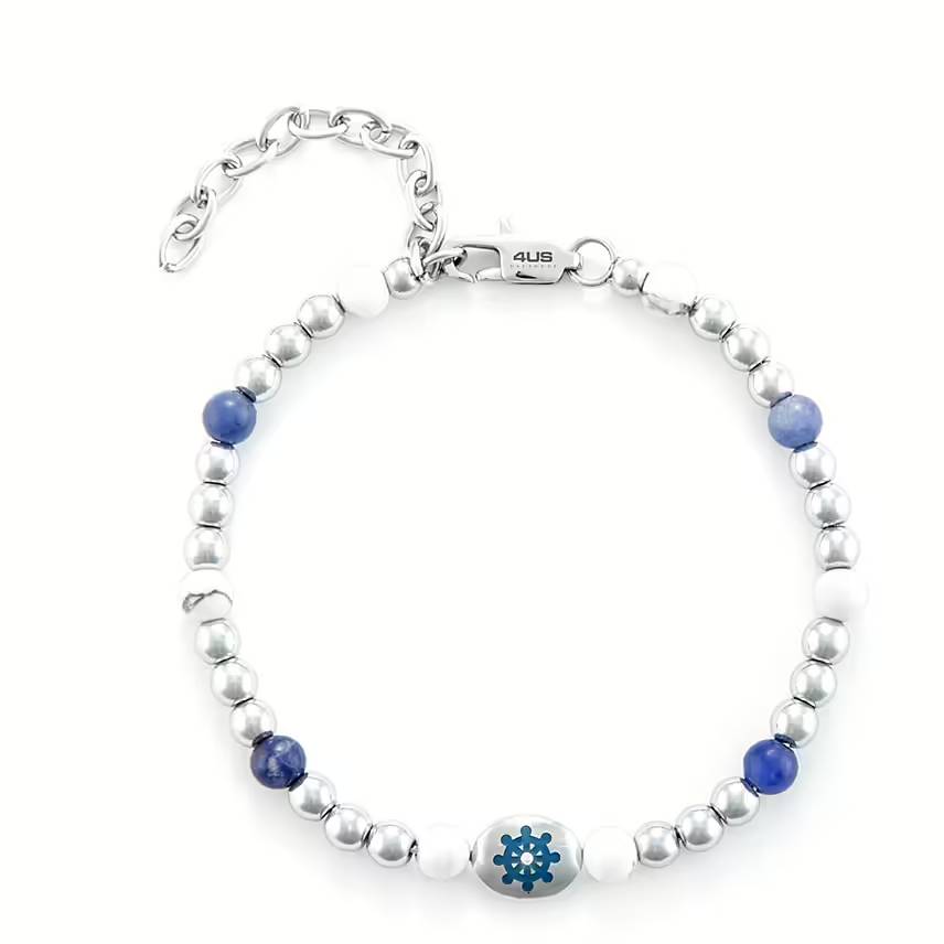Bracciale Uomo 4US Cesare Paciotti Acciaio timone e Biglie Lapis 4UBR6447