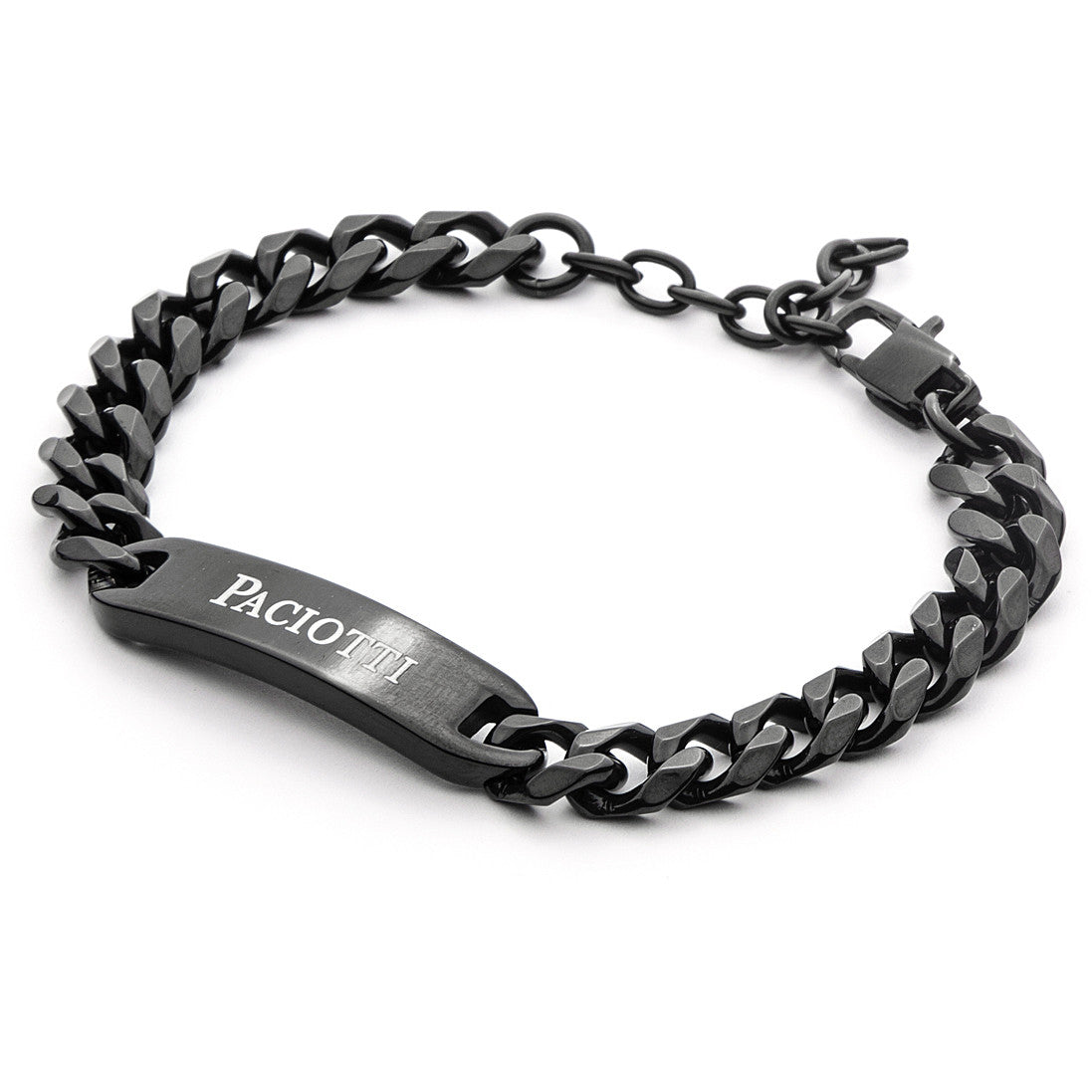 Bracciale Uomo 4US Cesare Paciotti Acciaio A Catena Pvd Nero 4UBR4494