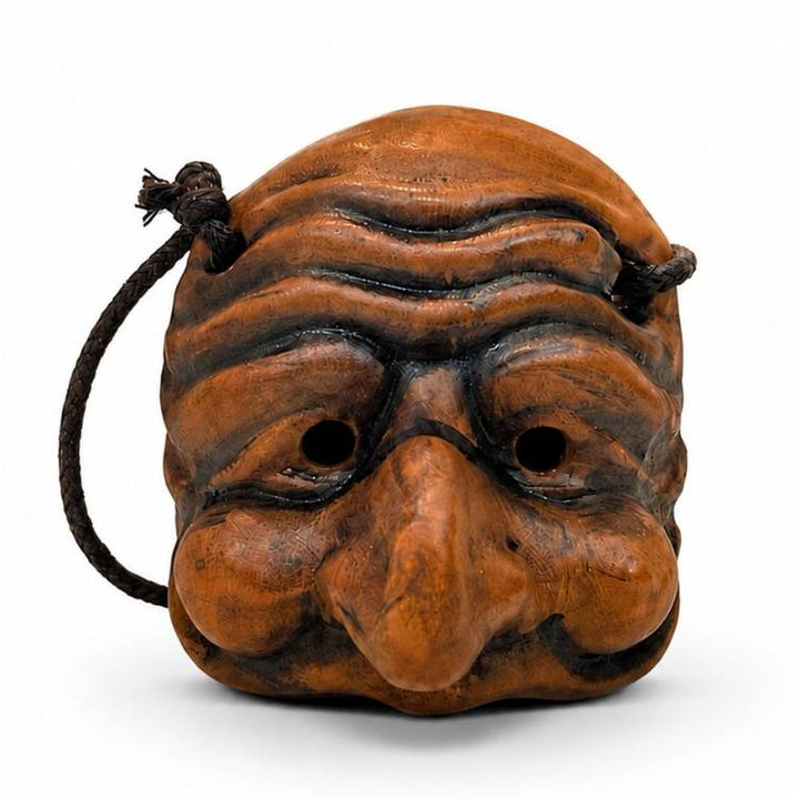 Scultura Macrì Mascherina Pulcinella Terracotta TE043
