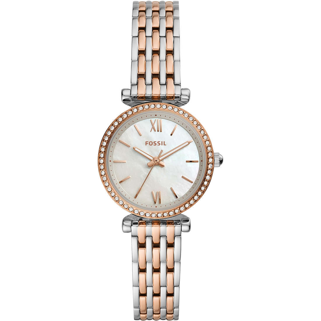 Orologio Donna Fossil solo tempo con ghiera zirconata Carlie Mini