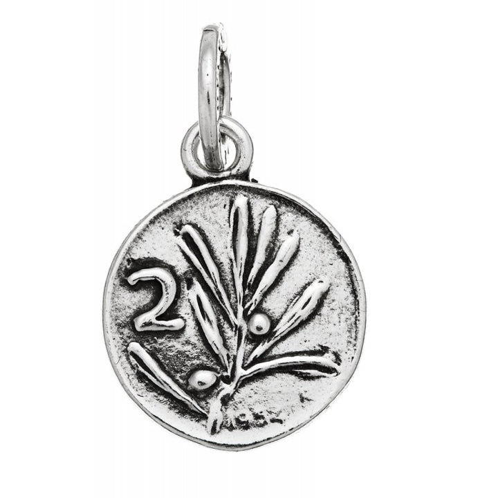 Charm Unisex Giovanni Raspini Argento 925 Moneta 2 Lire Realizzato A Mano 09455