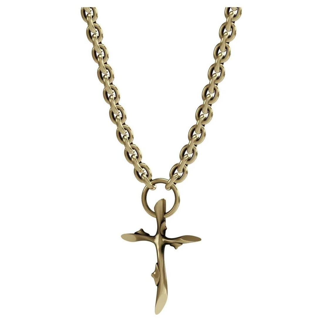 Collana Unisex John Richmond Croce Irregolare Bronzo Dorato JRTP03BY