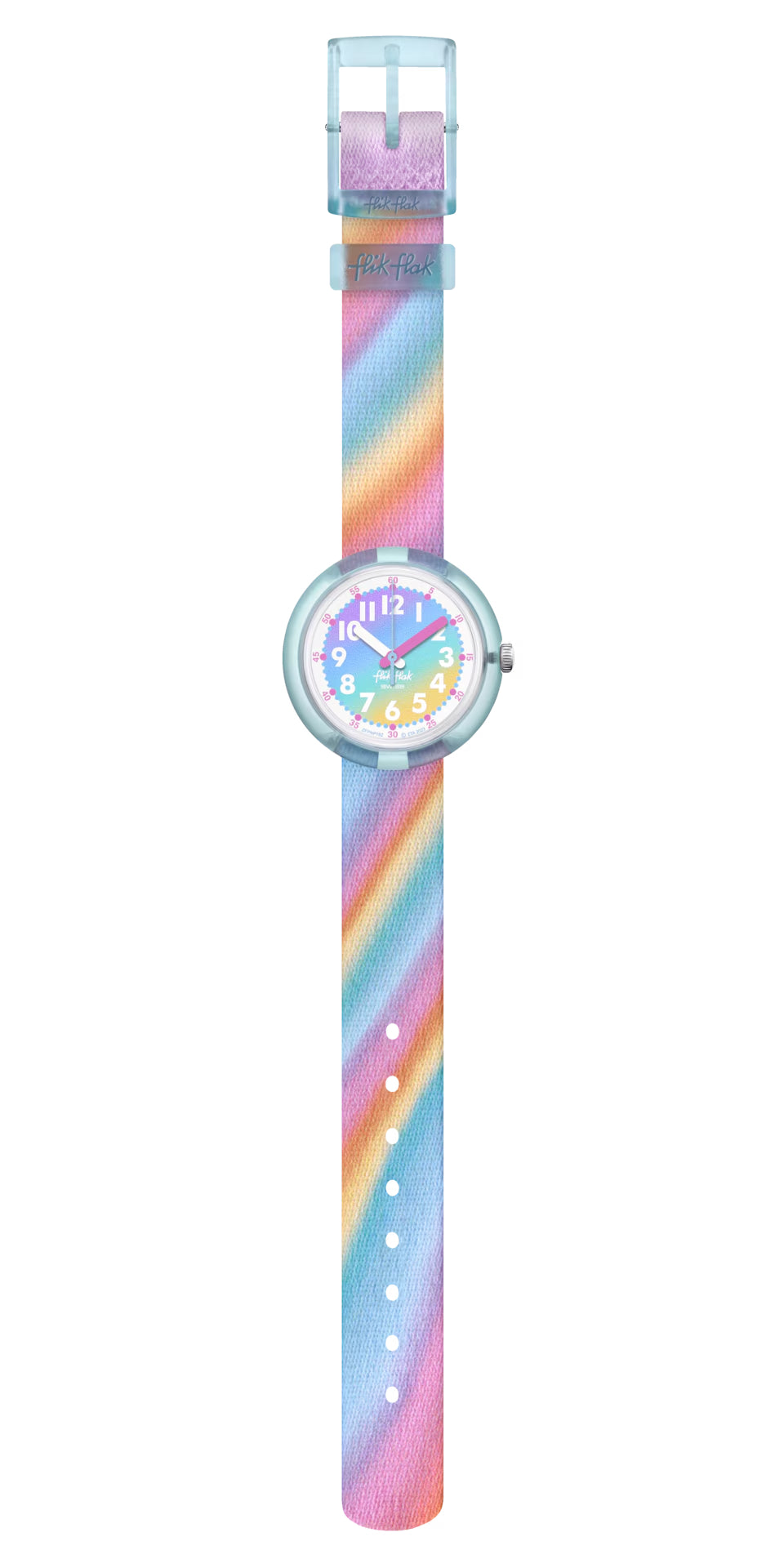 Orologio Bambina Swatch Flik Flak Liquid Rainbow Multicolore ZFPNP152
