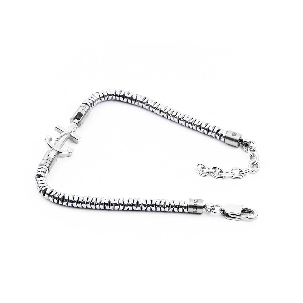 Bracciale Uomo 4US Cesare Paciotti Acciaio Bianco con  ancora  4UBR4109