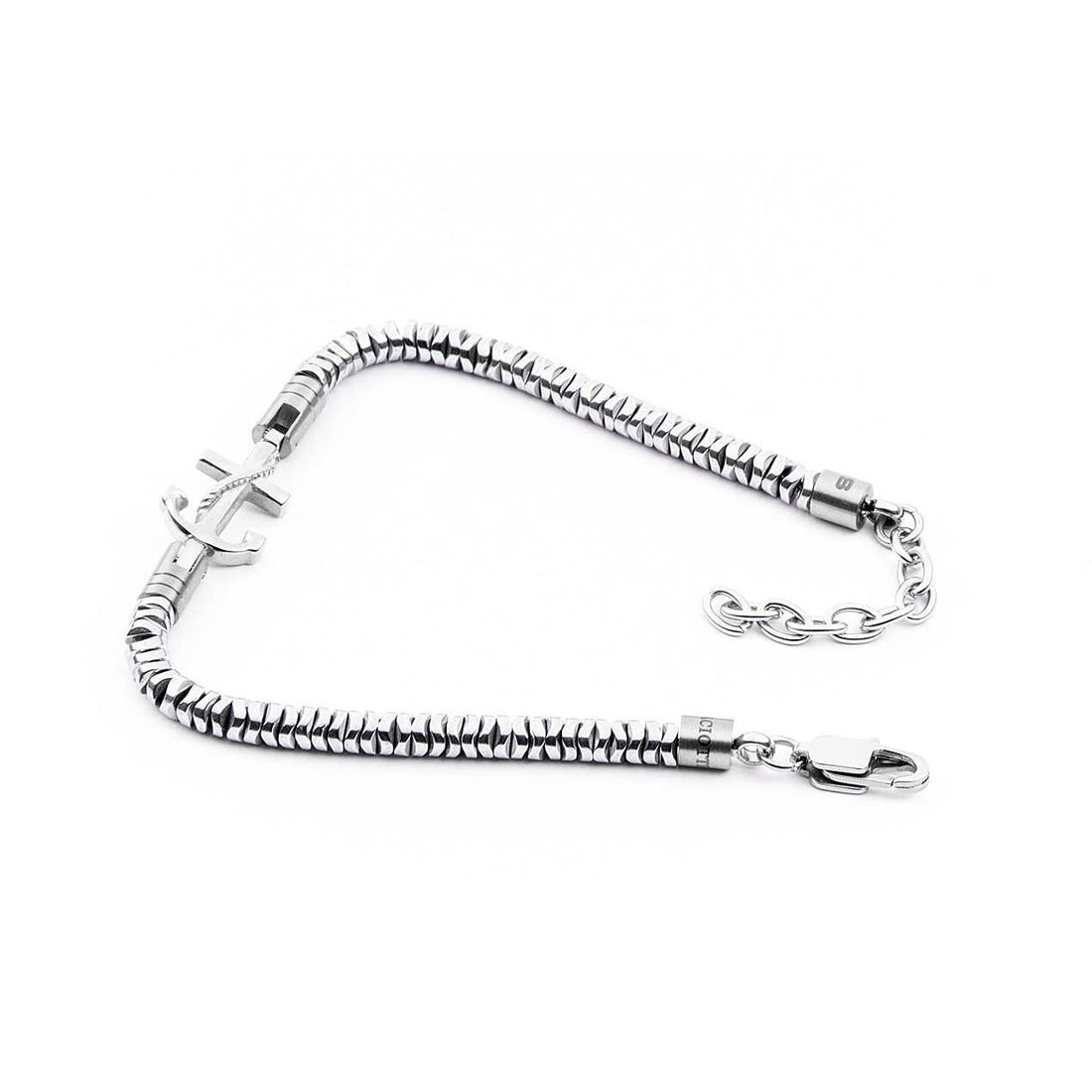 Bracciale Uomo 4US Cesare Paciotti Acciaio Bianco con  ancora  4UBR4109