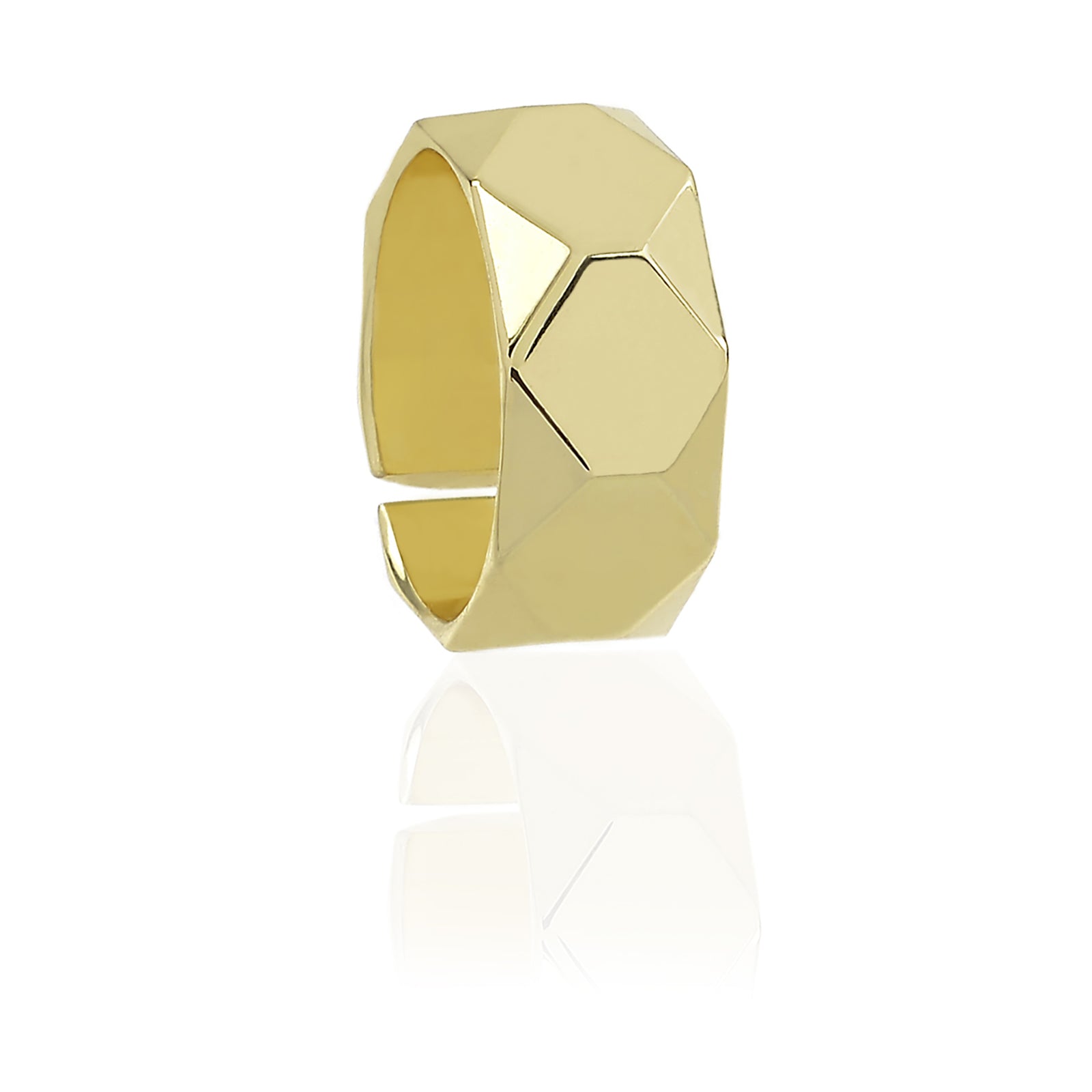 Anello Uomo Unoaerre Acciaio dorato a Fascia 560834