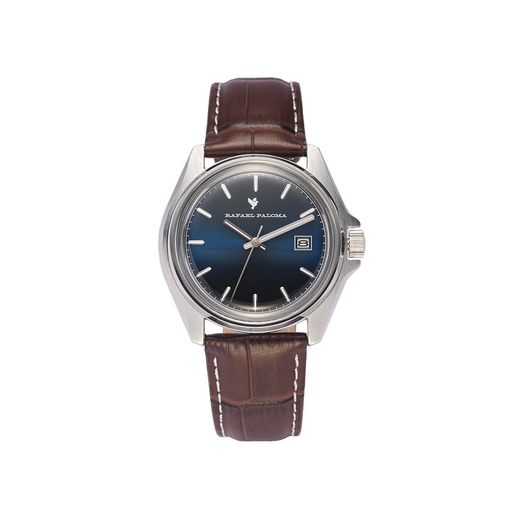 Orologio Uomo Acciaio  e cinturino pelle ORP001001
