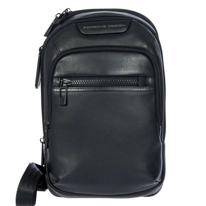 Zaino Uomo Porsche Design Tracolla Roadster Evo Pelle Nera OLH01539