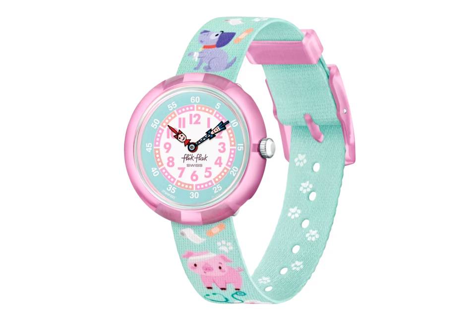 Orologio Bambina Swatch Flik Flak My Spirit Animal Verde Acqua ZFBNP222