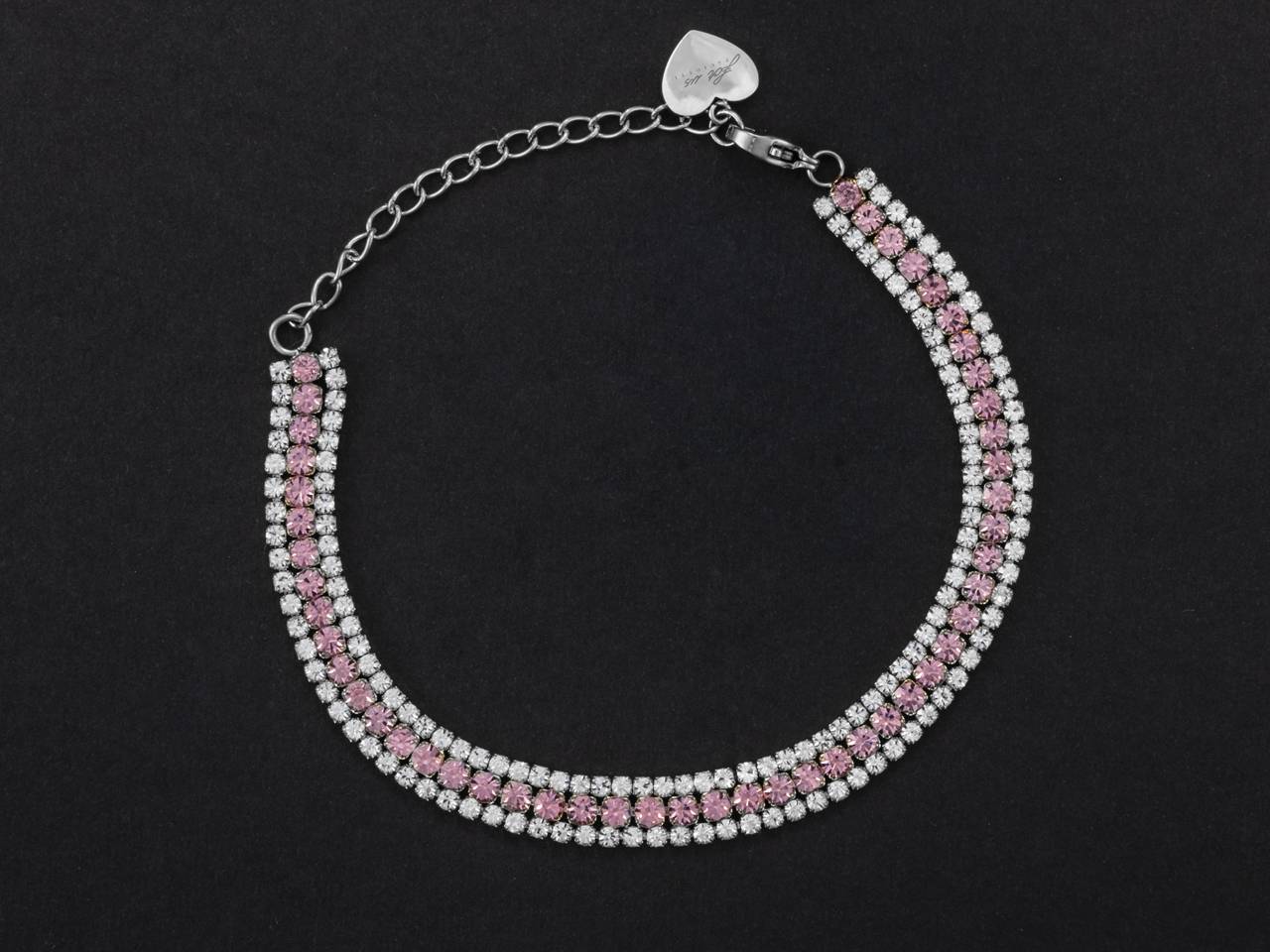 Bracciale Tennis Donna 4US Cesare Paciotti Acciaio Con Zirconi Bianchi e rosa 4UBR5494W