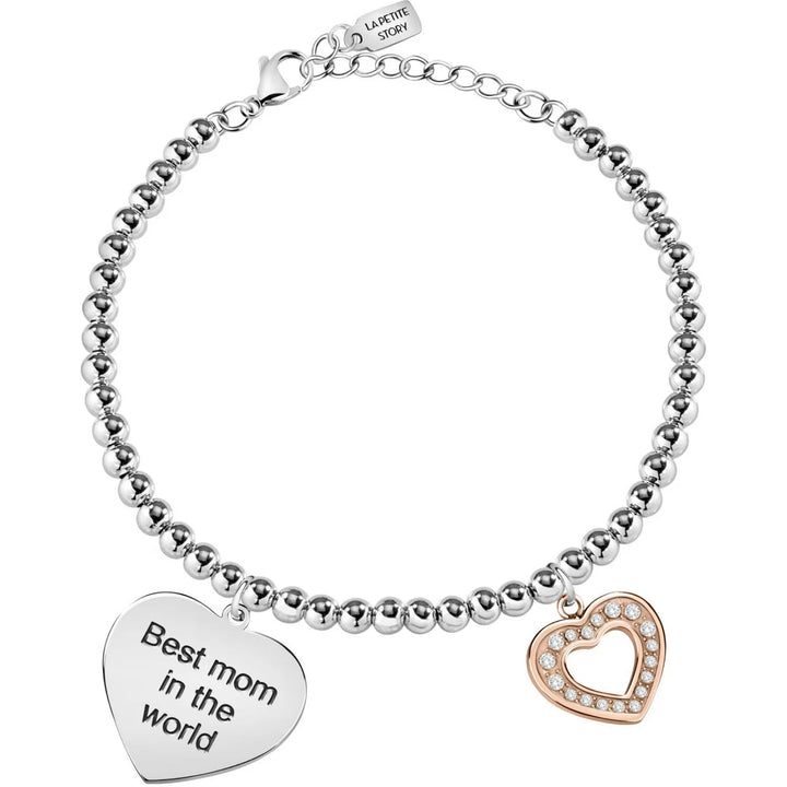 Bracciale Donna La Petite Story Acciaio Con Charm Cuore E Zirconi Bianchi LPS05ASF09