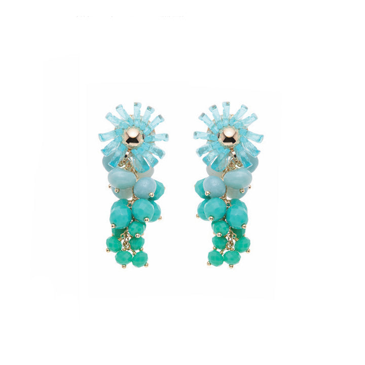 Orecchini Donna Ottaviani Cristalli Giada Perline Pendenti 501363O