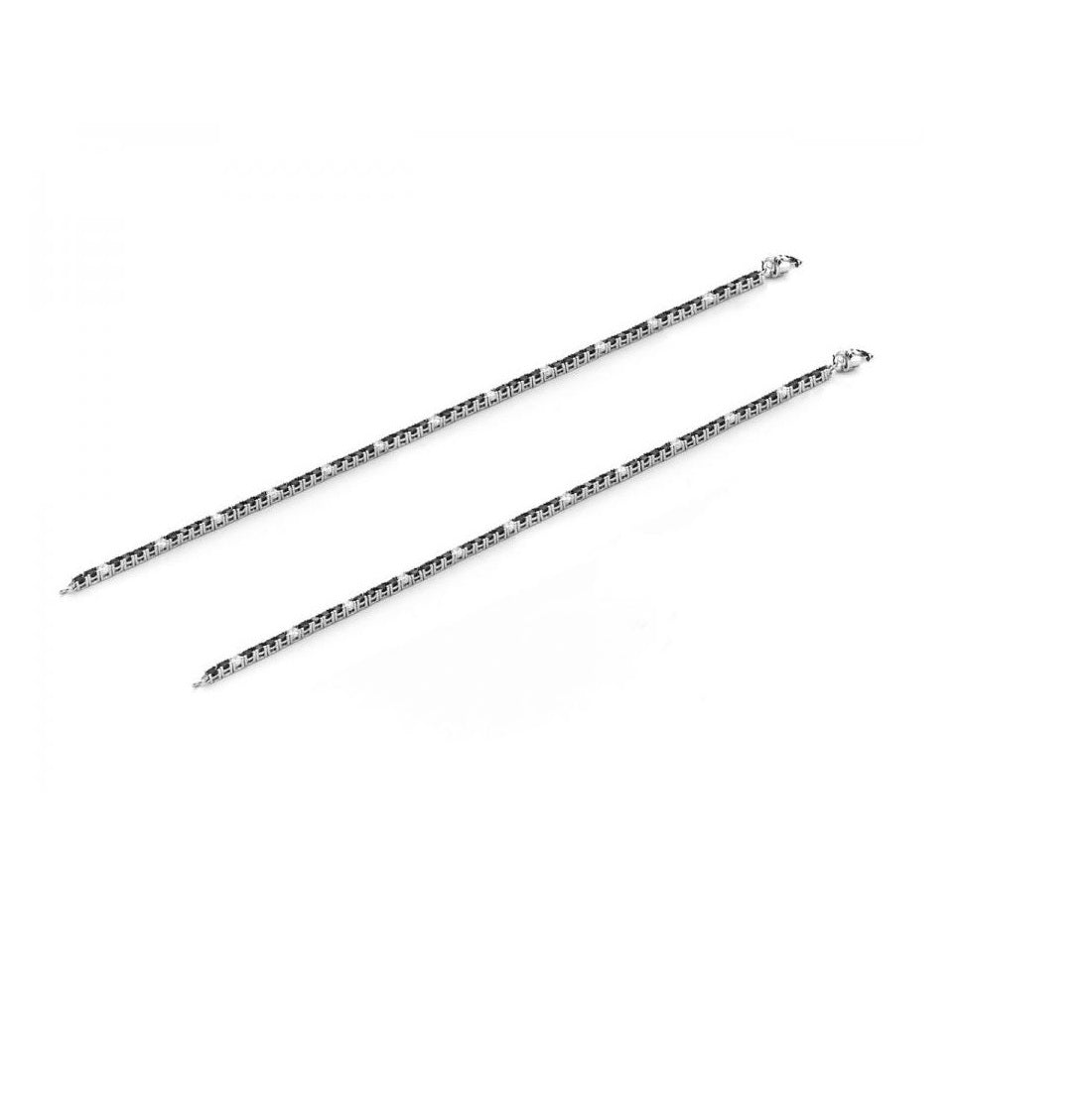 Bracciale Tennis Uomo Cesare Paciotti Argento 925 zirconi bianchi e neri JPBR2413B/21